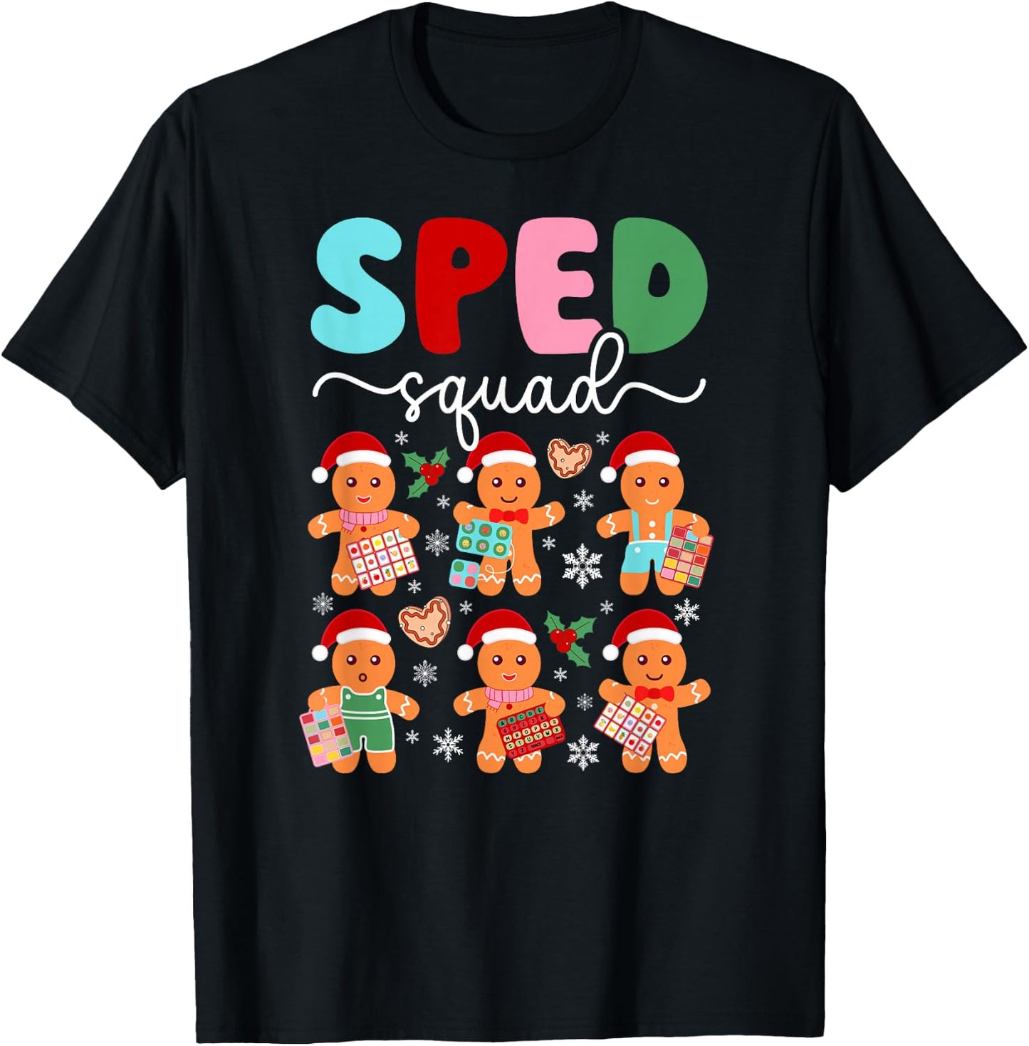 SPED Squad SPED Teacher Christmas SPED Teaching Xmas Party T-Shirt - T-Shirt | Black