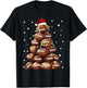 Santa Sports Christmas Tree Lights Football Men Boys Player T-Shirt - T-Shirt | Black