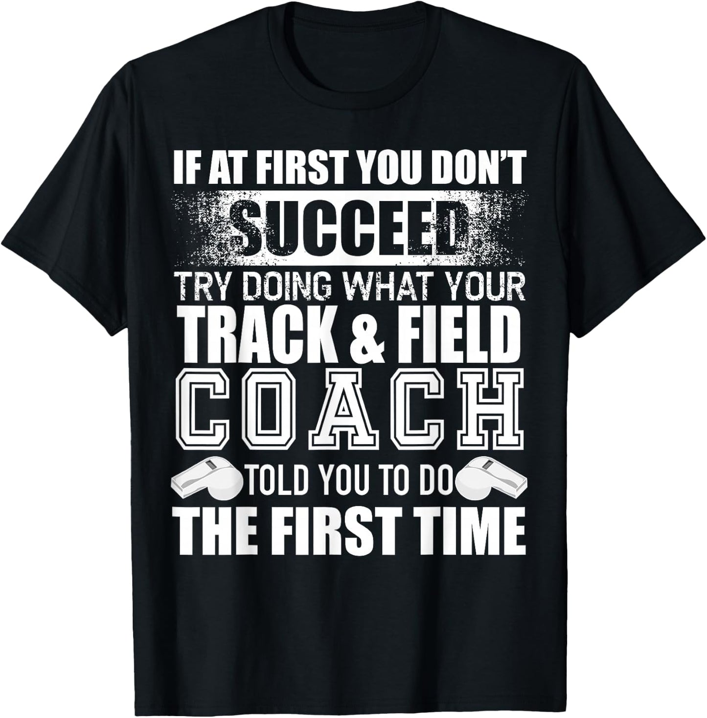 Funny Track & Field Coach Thank You Gift Coaches T-Shirt - T-Shirt | Black