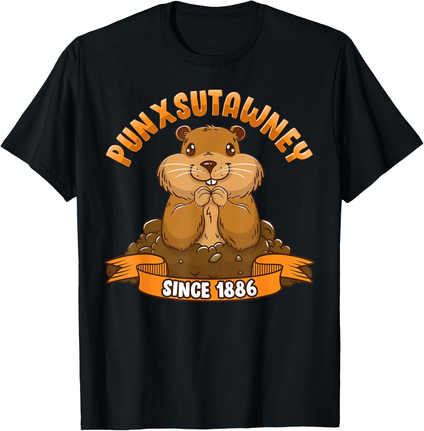 Funny Groundhog Day Phil Cute Ground Hog Punxsutawney T-Shirt - T-Shirt | Black