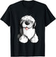 Happy Old English Sheepdog I For A Dog Or Bobtail Lover Men Women Girls Kids T-Shirt - T-Shirt | Black