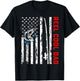 Reel Cool Dad Shirt American Flag Fishing Birthday Gifts T-Shirt - T-Shirt | Black
