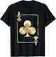 Ace of Clubs Playing Card Halloween Costume Glam T-Shirt - T-Shirt | Black