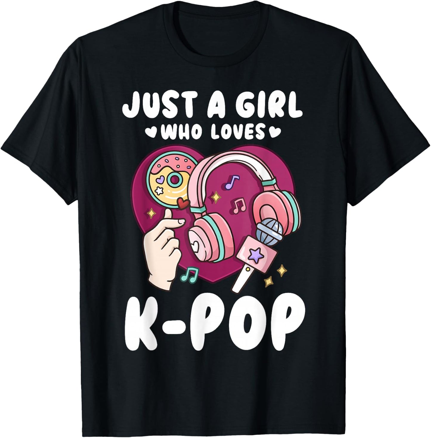 K-Pop Just a Girl Who Loves K-Pop T-Shirt - T-Shirt | Black