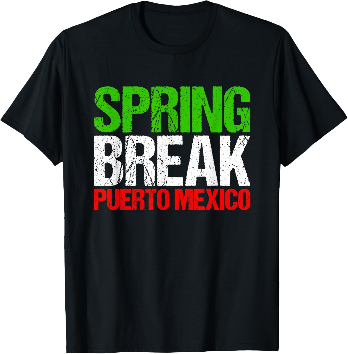 Spring Break Puerto Mexico T-Shirt - T-Shirt | Black