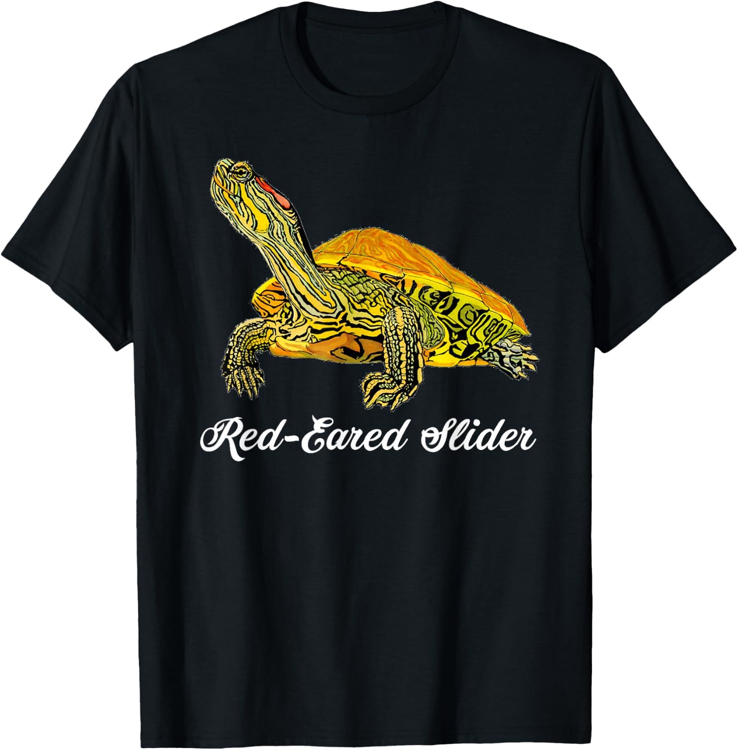 Red-Eared Slider Turtle Shirt - Gift Turtle Lovers T-Shirt - T-Shirt | Black