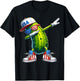 Funny Patriotic Pickle Dabbing Cucumber American 4th of July T-Shirt - T-Shirt | Black