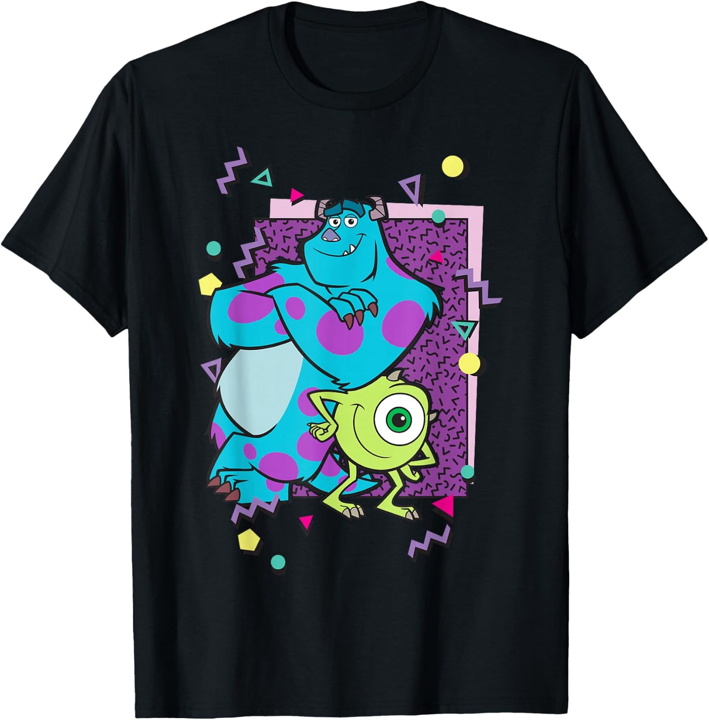 Disney Pixar Monsters Inc. Mike And Sully 90's Style T-Shirt - T-Shirt | Black
