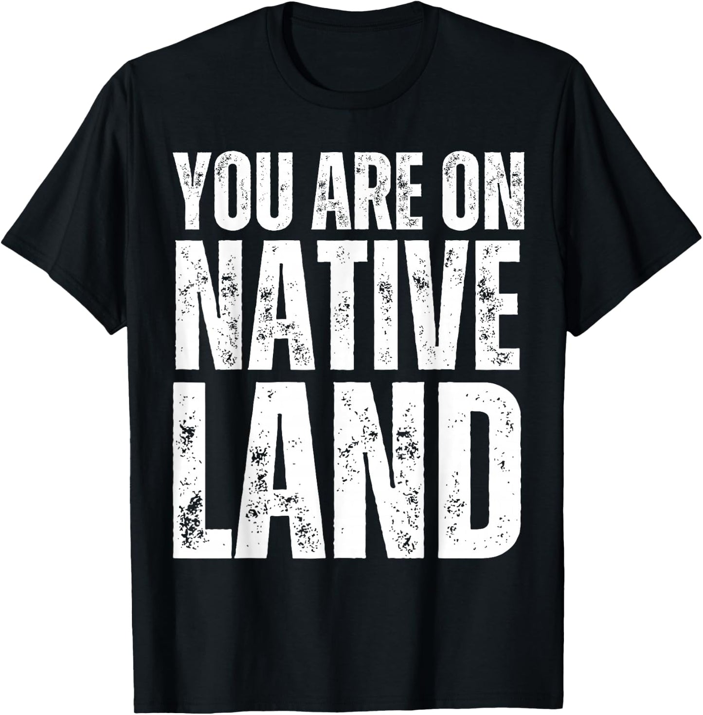 Native Americans Indian You Are on Indigenous Native Land T-Shirt - T-Shirt | Black
