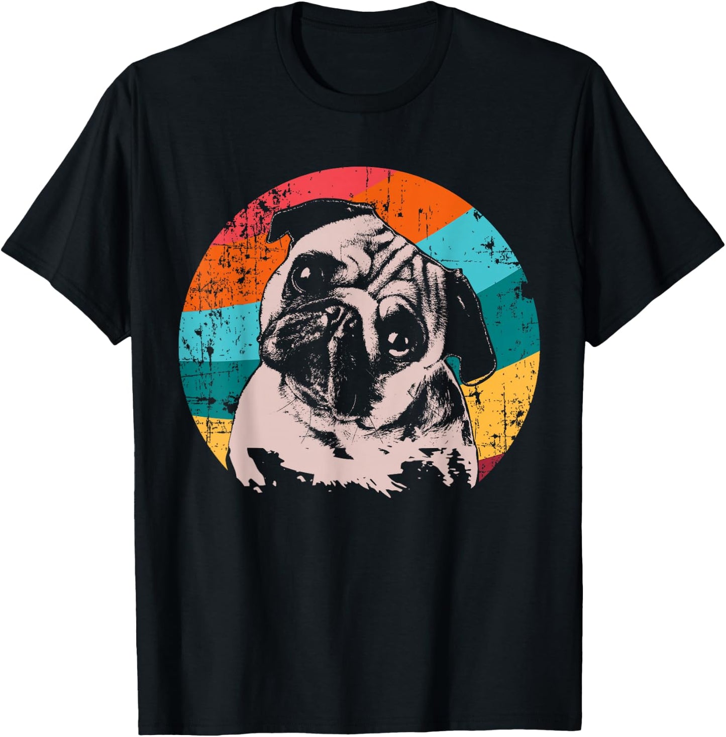 Pug Puggie-Dog T-Shirt - T-Shirt | Black