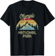 Vintage Retro Olympic National Park Mountain T Shirt T-Shirt - T-Shirt | Black