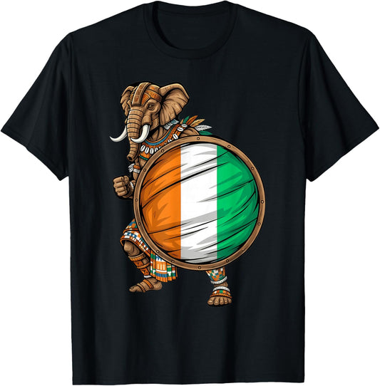 Ivory Coast Flag Cote D'Ivoire Ivorian Roots T-Shirt - T-Shirt | Black