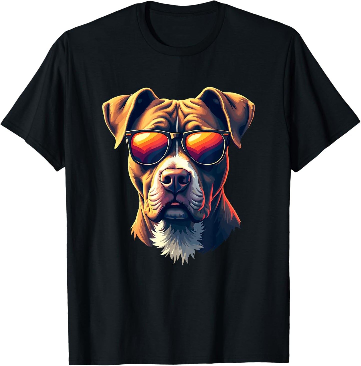 Retro Sunglasses American Pit Bull Terrier Pittie APBT T-Shirt - T-Shirt | Black