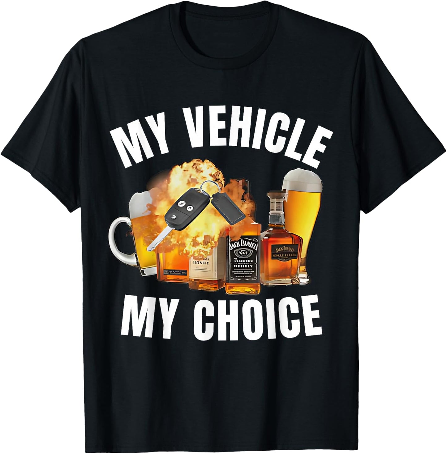 Hilarious Jokes, Memes - My Choice - My Vehicle My Choice - Funny - Black - Small - Short Sleeve - - Modern - Fun - Driving - Car Lovers - Humor Enthusiasts - Adults T-Shirt - T-Shirt | Black