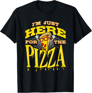 Funny Pizza Shirt I'm Just Here for Pizza Food Pizza Lovers T-Shirt - T-Shirt | Black