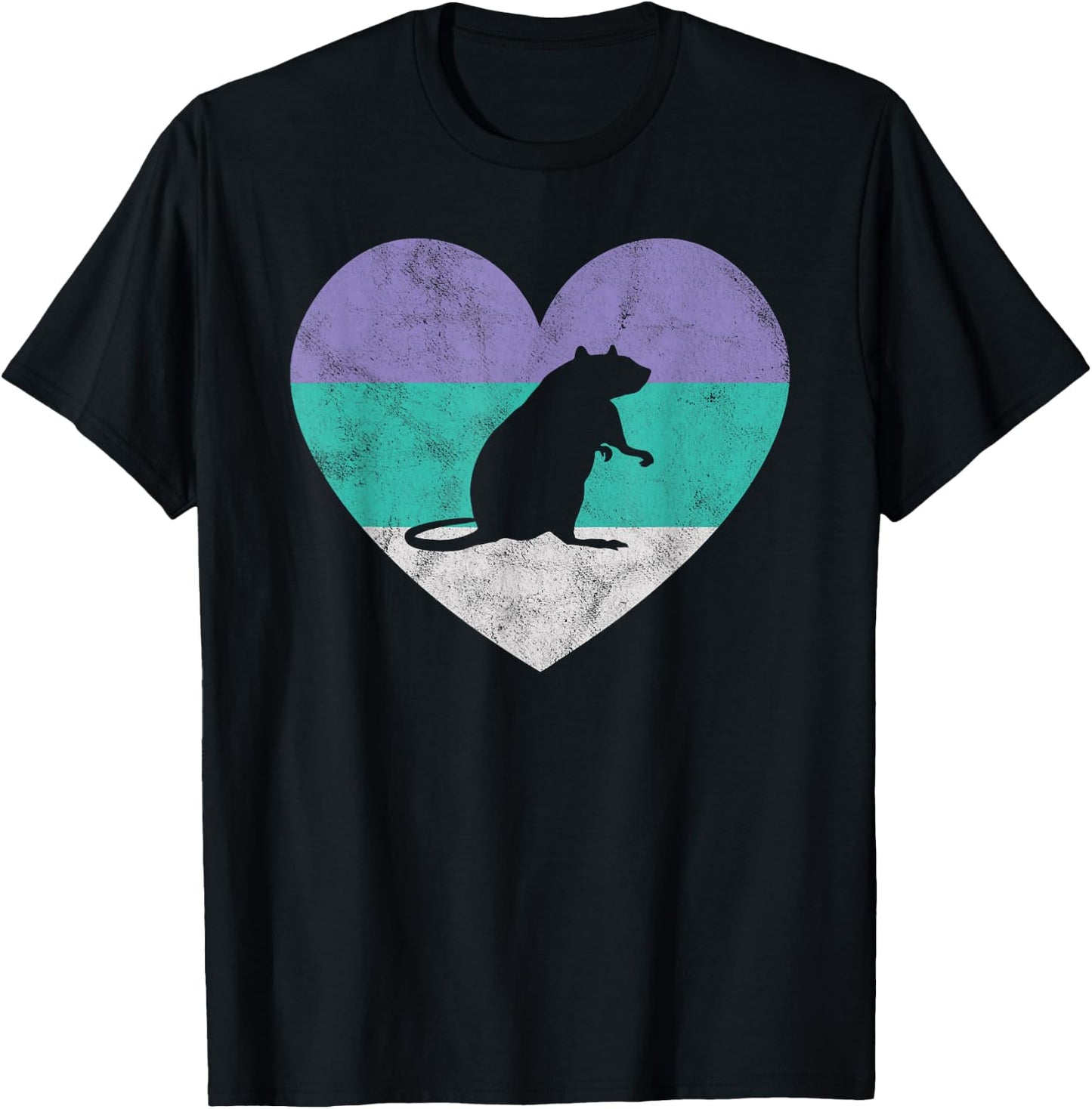 Cute Pet Rat Gift Shirt & Girls | Retro Vintage T-Shirt - T-Shirt | Black