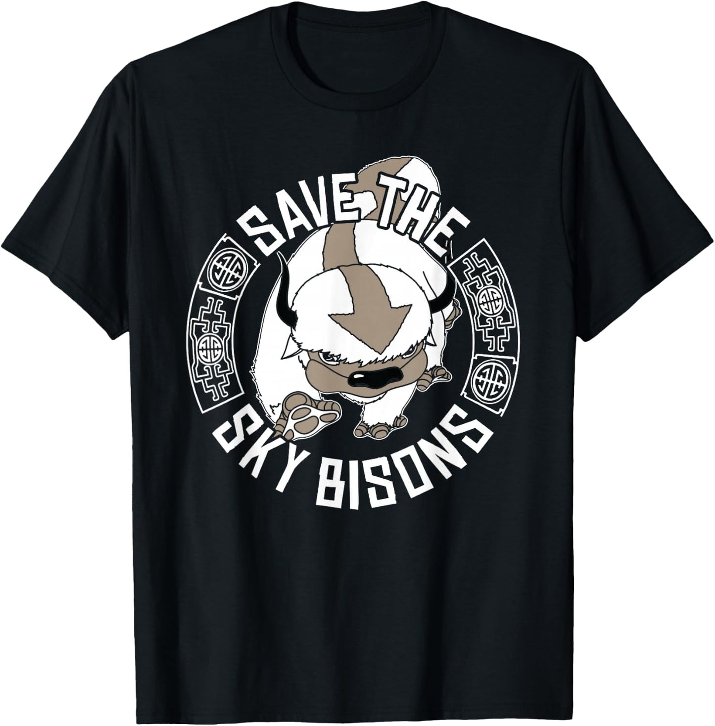 Save The Sky Bisons With Bison Head T-Shirt - T-Shirt | Black