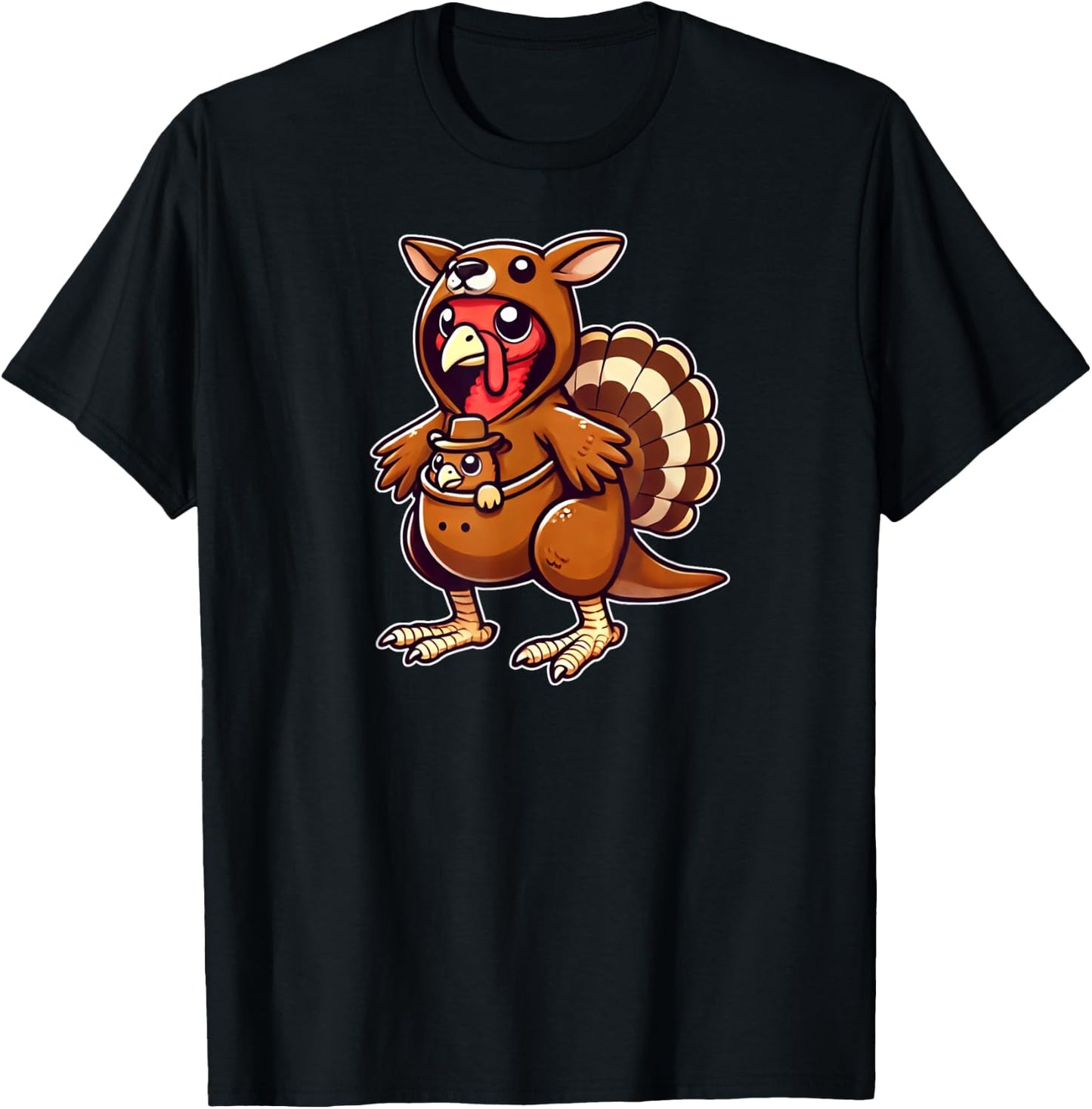 I'm Not a Turkey I Am a Kangaroo Funny Thanksgiving T-Shirt - T-Shirt | Black