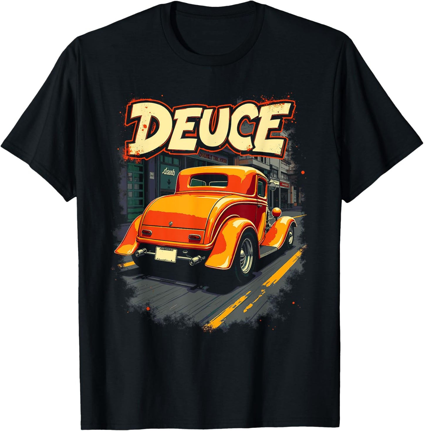 32 Deuce Coupe American Classic 3 Window Deuce Coupe Hot Rod T-Shirt - T-Shirt | Black