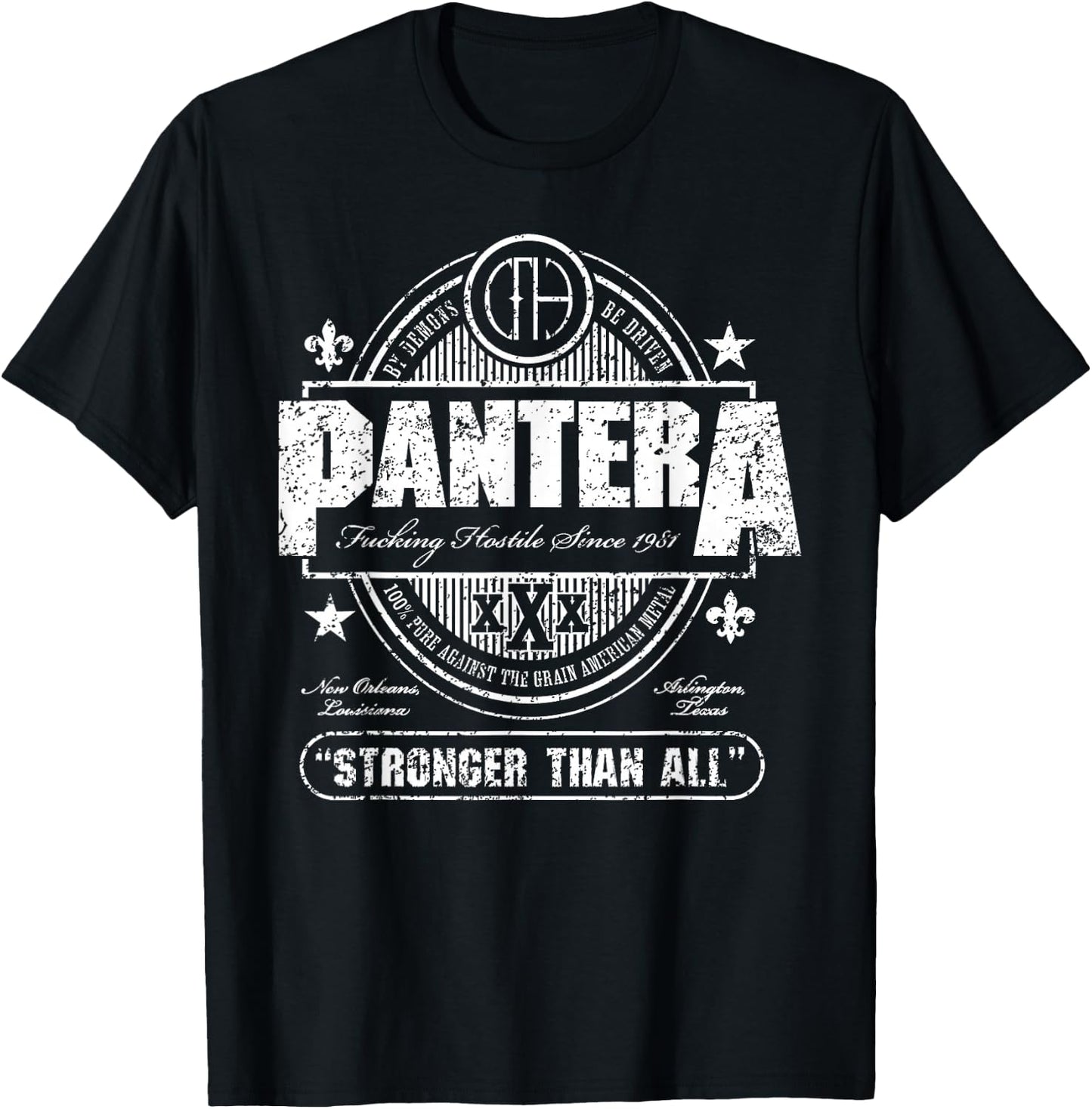 Pantera Official Stronger Than All Beer Mat T-Shirt - T-Shirt | Black