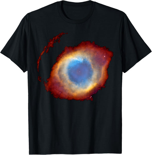 Final Frontier Gifts Eye of God Helix Planetary Nebula NGC 7293 Hubble Photo -Adults Kids Black Short Sleeve Classic Fit T-Shirt - T-Shirt | Black