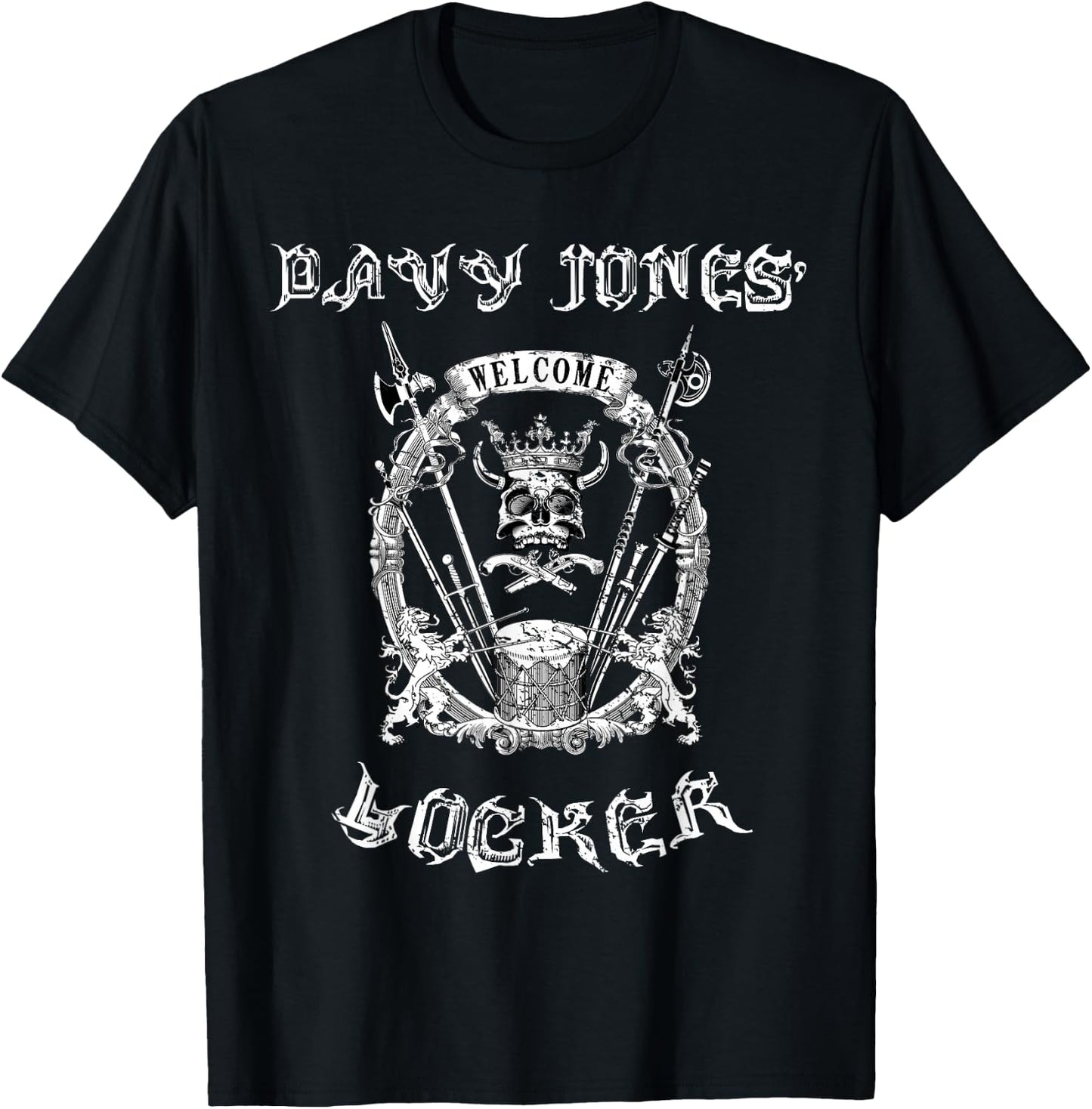 Welcome to Davy Jones Locker - Cool Pirate bottom of the Sea T-Shirt - T-Shirt | Black