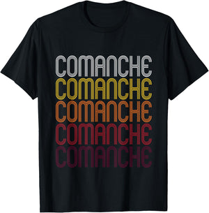 Comanche, TX | Vintage Style Texas T-Shirt - T-Shirt | Black
