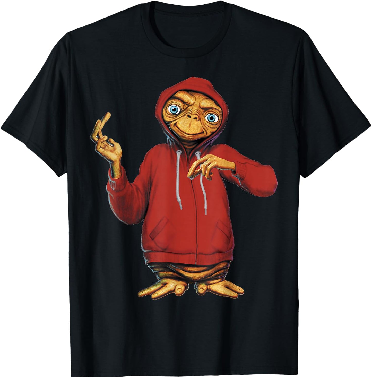 E.T. Hiding in A Portrait Graphic T-Shirt - T-Shirt | Black