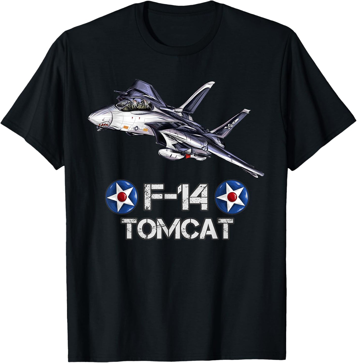 Vintage F-14 Tomcat Fighter Jet Military Aviation gift Men Women Girls Kids T-Shirt - T-Shirt | Black