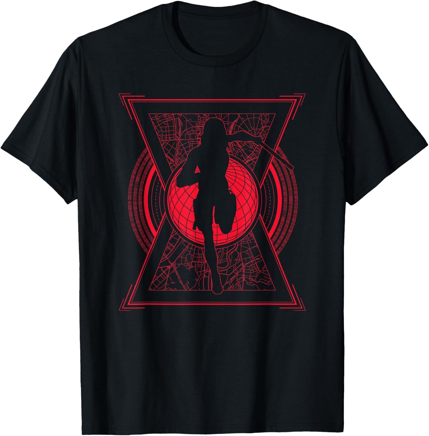 Marvel Black Widow Movie Natasha Romanoff Silhouette T-Shirt - T-Shirt | Black