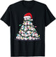 Baseball Christmas Tree Men Boys Youth Santa Sports T-Shirt - T-Shirt | Black