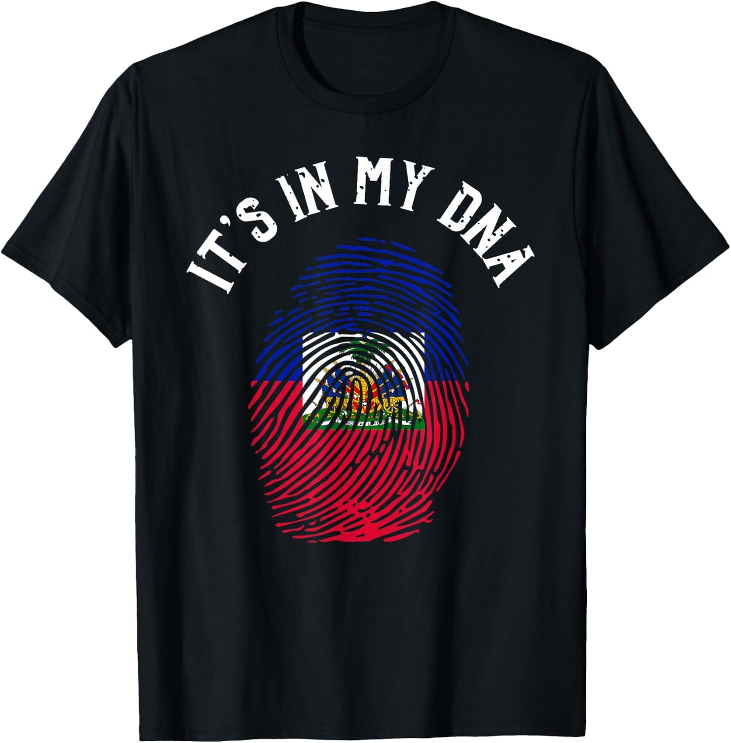 It's In My DNA Fingerprint | Prideful Haitian Gift T-Shirt - T-Shirt | Black