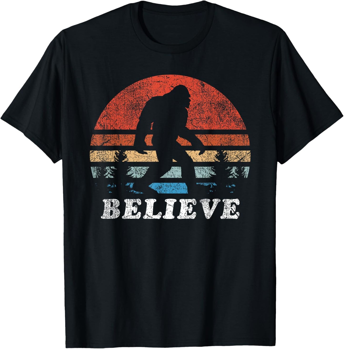 BigFoot Believe Funny T-Shirt - T-Shirt | Black