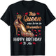 Queen Was Born In November High Heel Women's Happy Birthday T-Shirt - T-Shirt | Black
