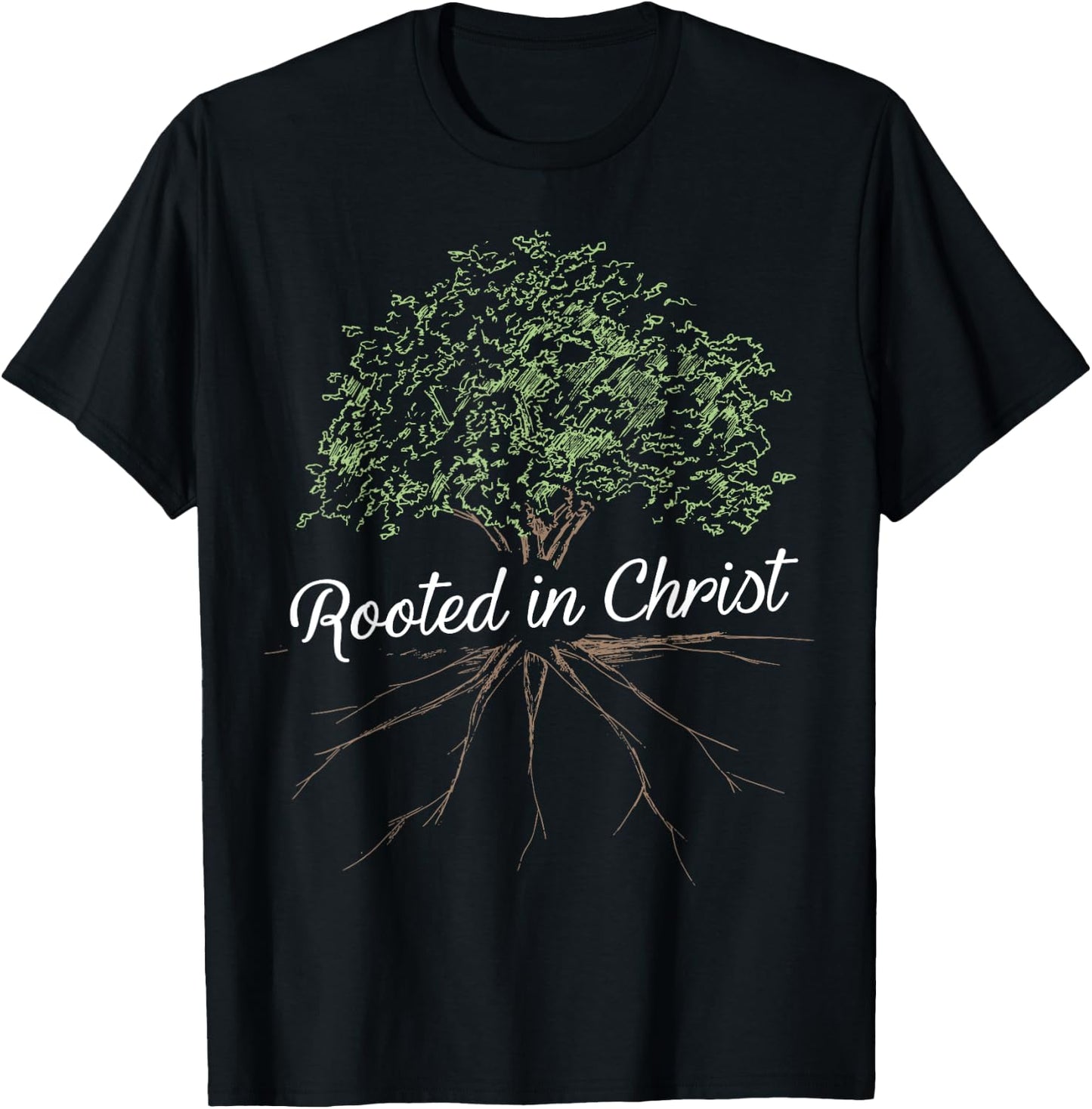 Rooted in Christ - Christian Jesus T-Shirt - T-Shirt | Black