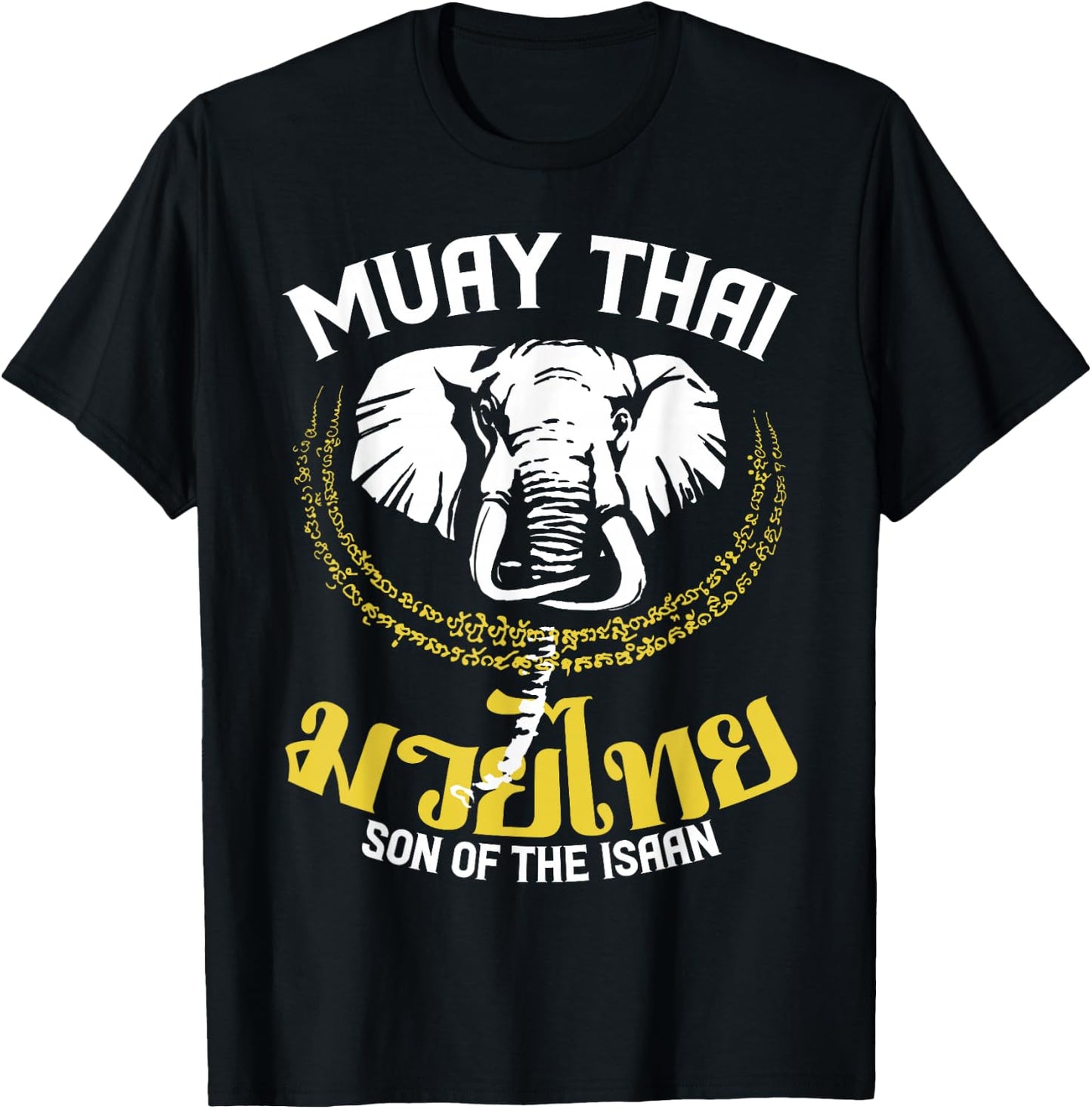 Muay Thai Thai Boxing Elephant Gift Martial Arts T-Shirt - T-Shirt | Black