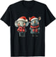 Elephant and Rhino animal South African Christmas animals T-Shirt - T-Shirt | Black