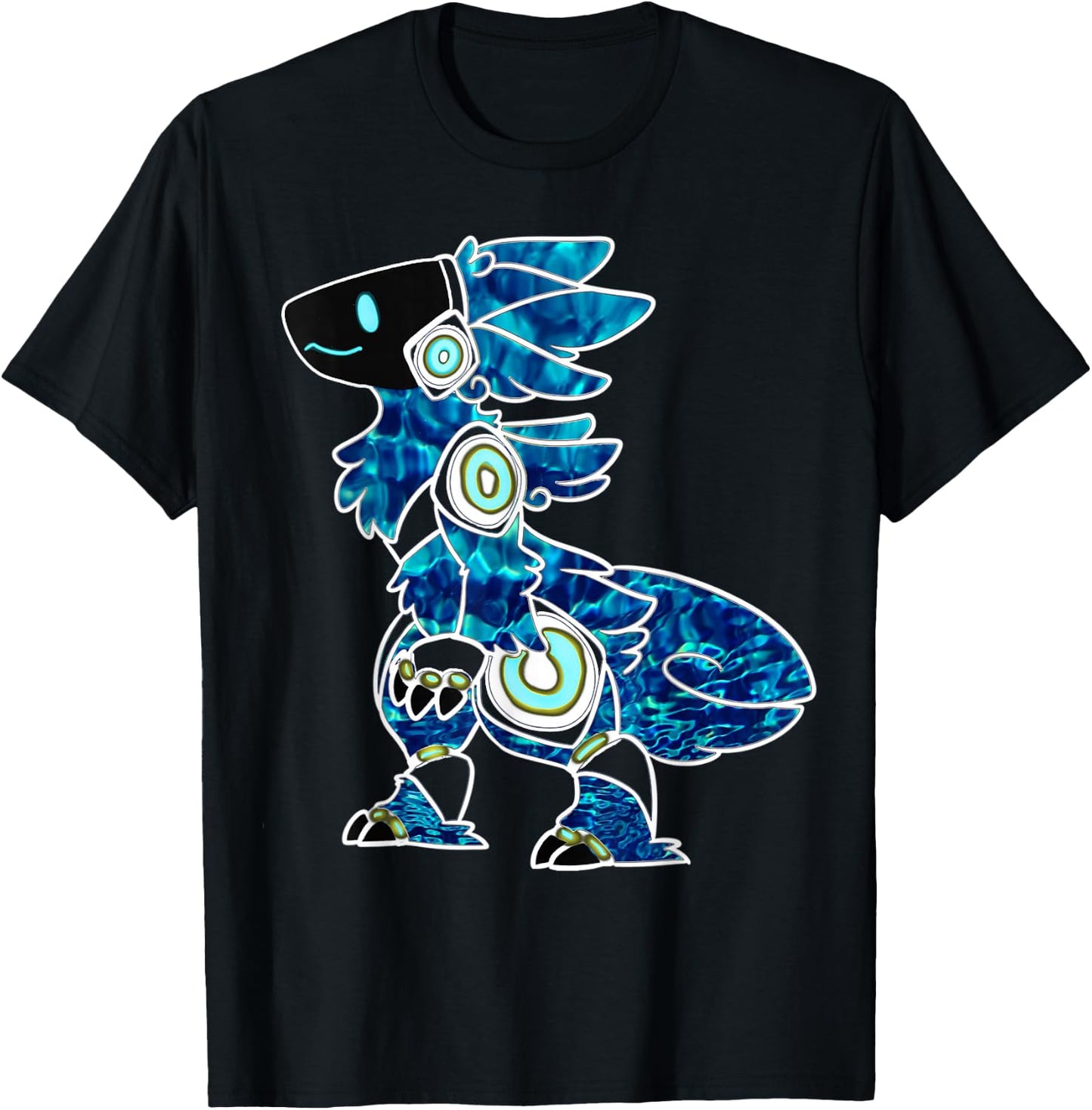Protogen Fursuit Blue Furry Fursona T-Shirt - T-Shirt | Black