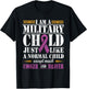 Military Child Month Purple Up Proud Patriotic Military Brat T-Shirt - T-Shirt | Black