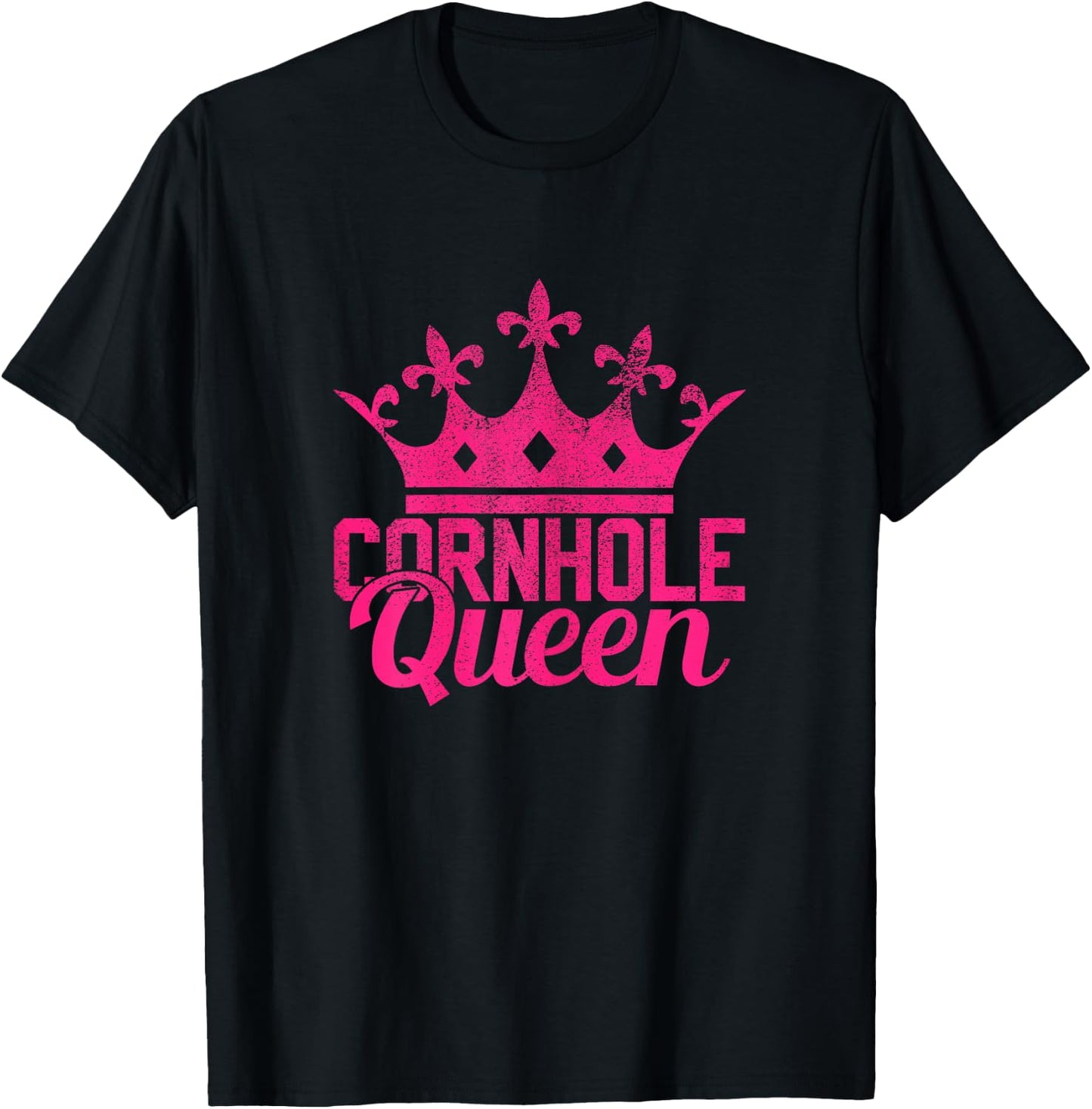 Cornhole Queen Corn Hole Funny T-Shirt - T-Shirt | Black