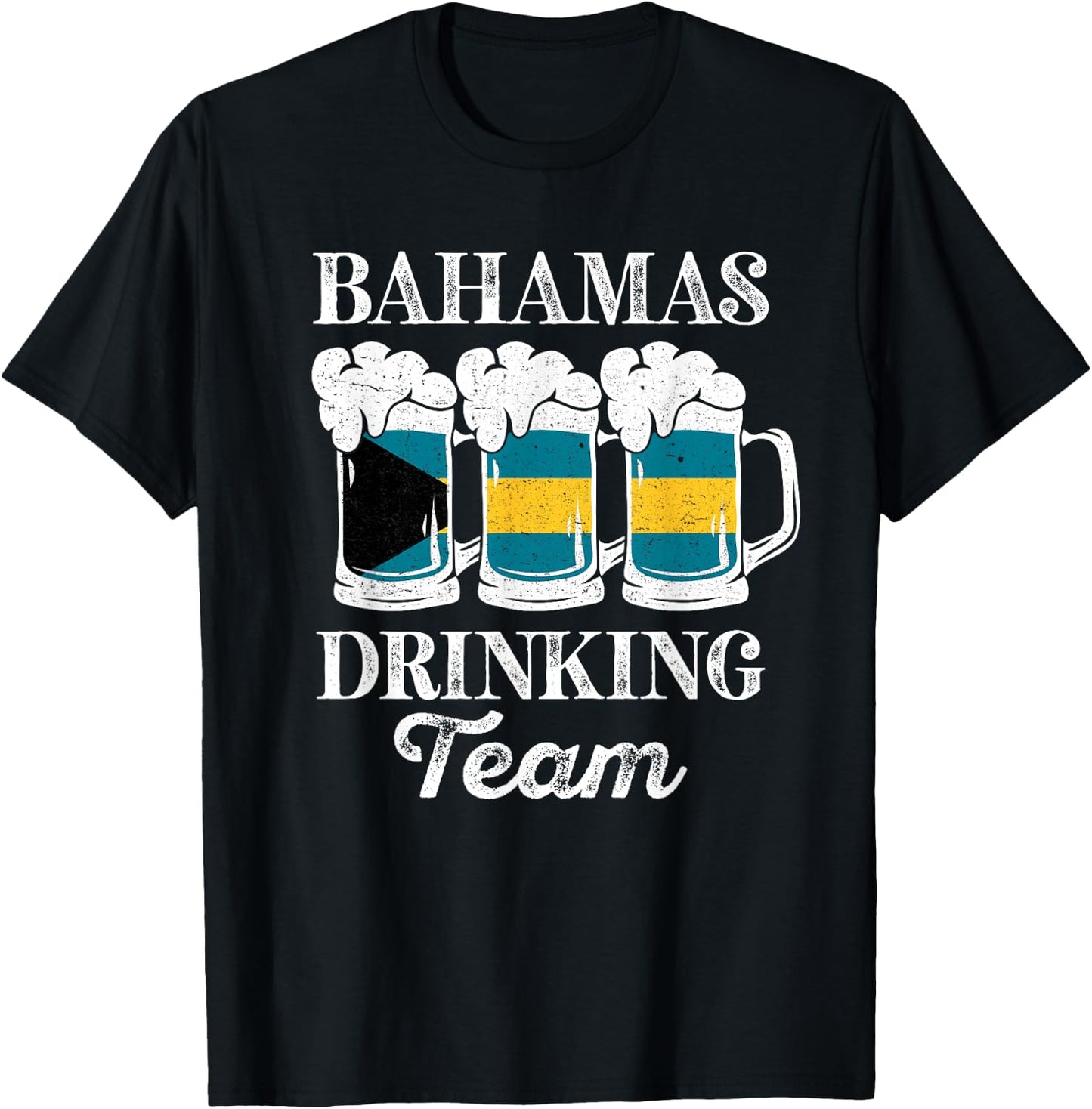 Bahamas Drinking Team Funny Party Bahamian Beer Festival T-Shirt - T-Shirt | Black