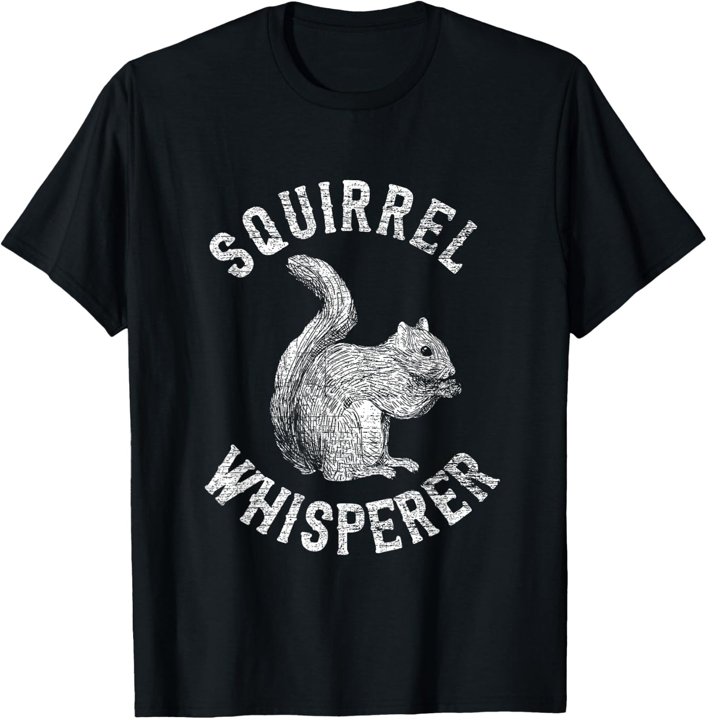 Vintage Squirrel Lover Squirrel Whisperer T-Shirt - T-Shirt | Black
