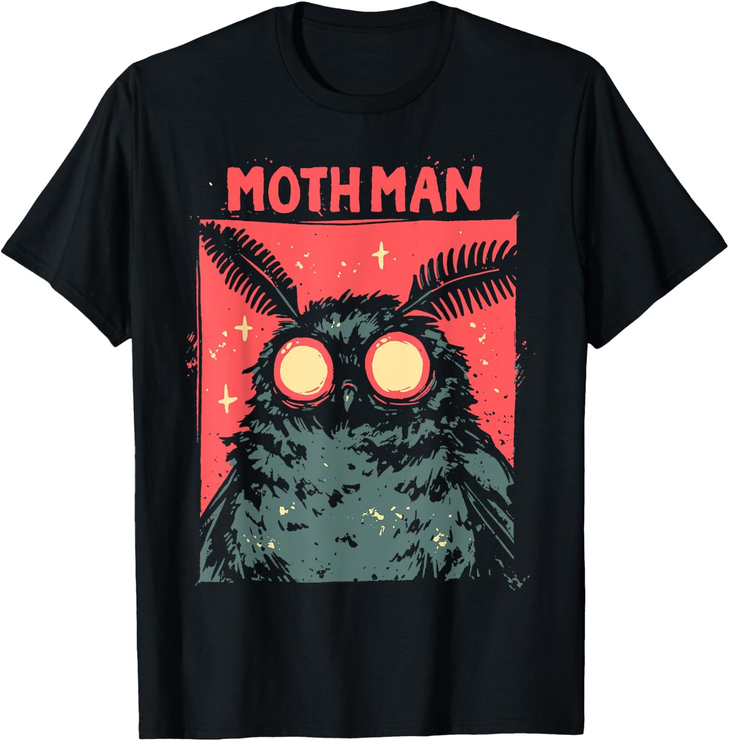 WEST VIRGINIA MOTHMAN CRYPTID -Adults Cryptidcore , Black, Small, Short Sleeve T-Shirt - T-Shirt | Black