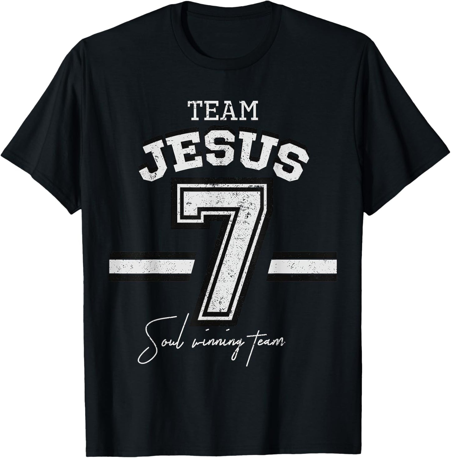 Religious Christian Sport Gifts Soul Winning Team Jesus T-Shirt - T-Shirt | Black