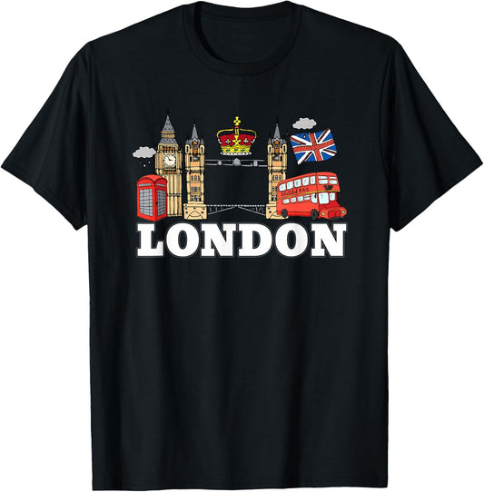 England London Shirt Souvenir Women Kids T-Shirt - T-Shirt | Black