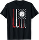 USA Field Hockey Shirt American Flag Fockey Lovers Gift T-Shirt - T-Shirt | Black