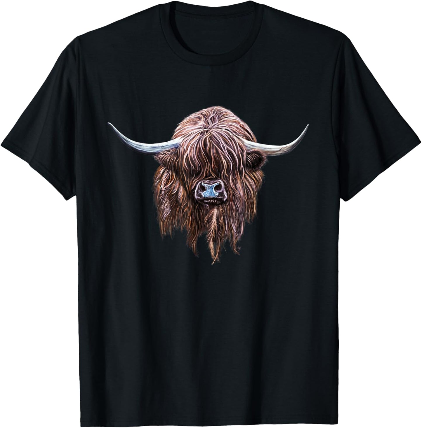 Scottish Highland Cow Wee Hamish The Hairy Coo T-Shirt - T-Shirt | Black