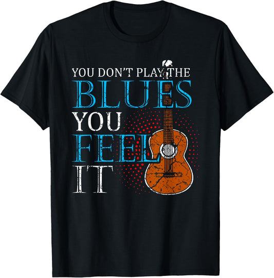 Blues Music Band Lover Guitar Teacher T-Shirt - T-Shirt | Black