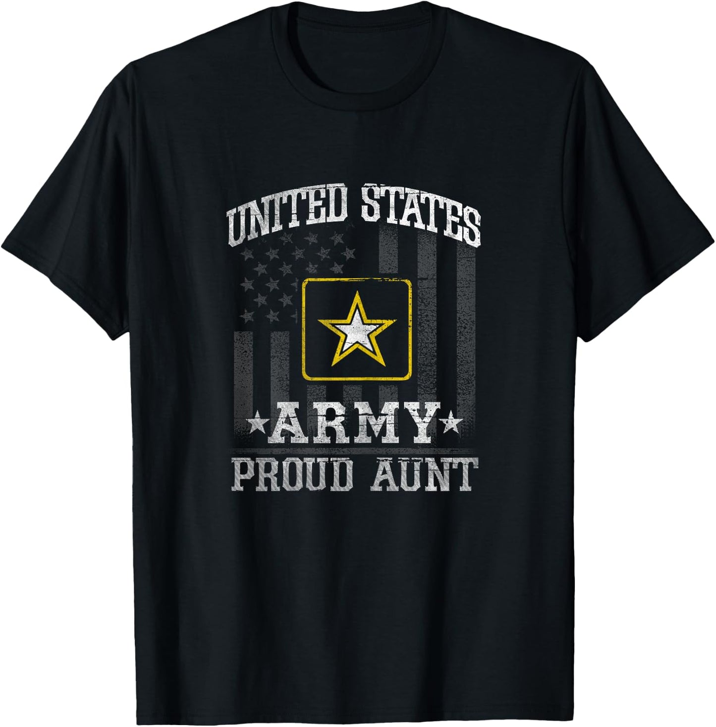 U.S. Army Gift Vintage Modern US Army Proud Aunt , Black, X-Small, Women, Short Sleeve, , Birthday Theme Women's T-Shirt - T-Shirt | Black