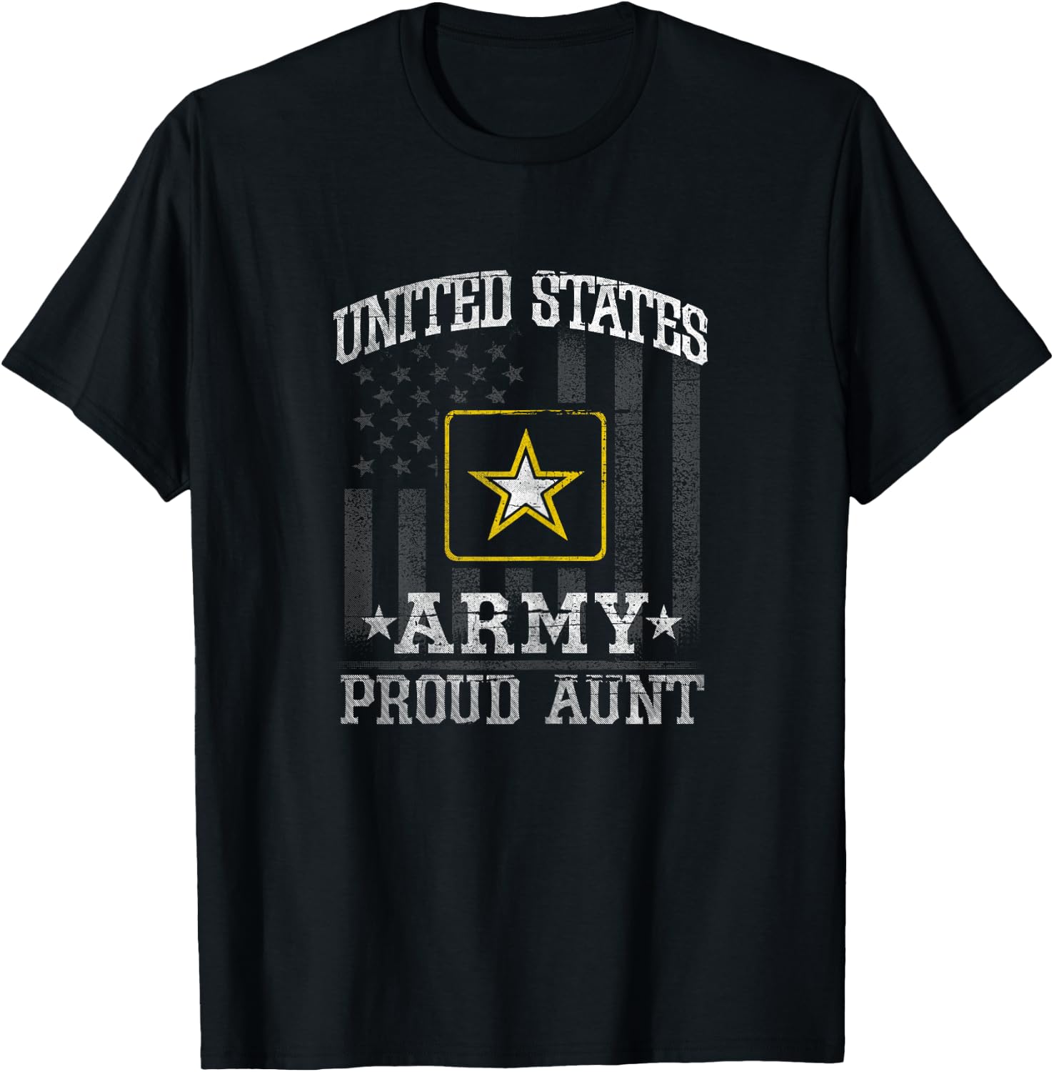 U.S. Army Gift Vintage Modern US Army Proud Aunt , Black, X-Small, Women, Short Sleeve, , Birthday Theme Women's T-Shirt - T-Shirt | Black